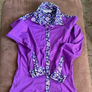 Purple Floral Button Down Shirt